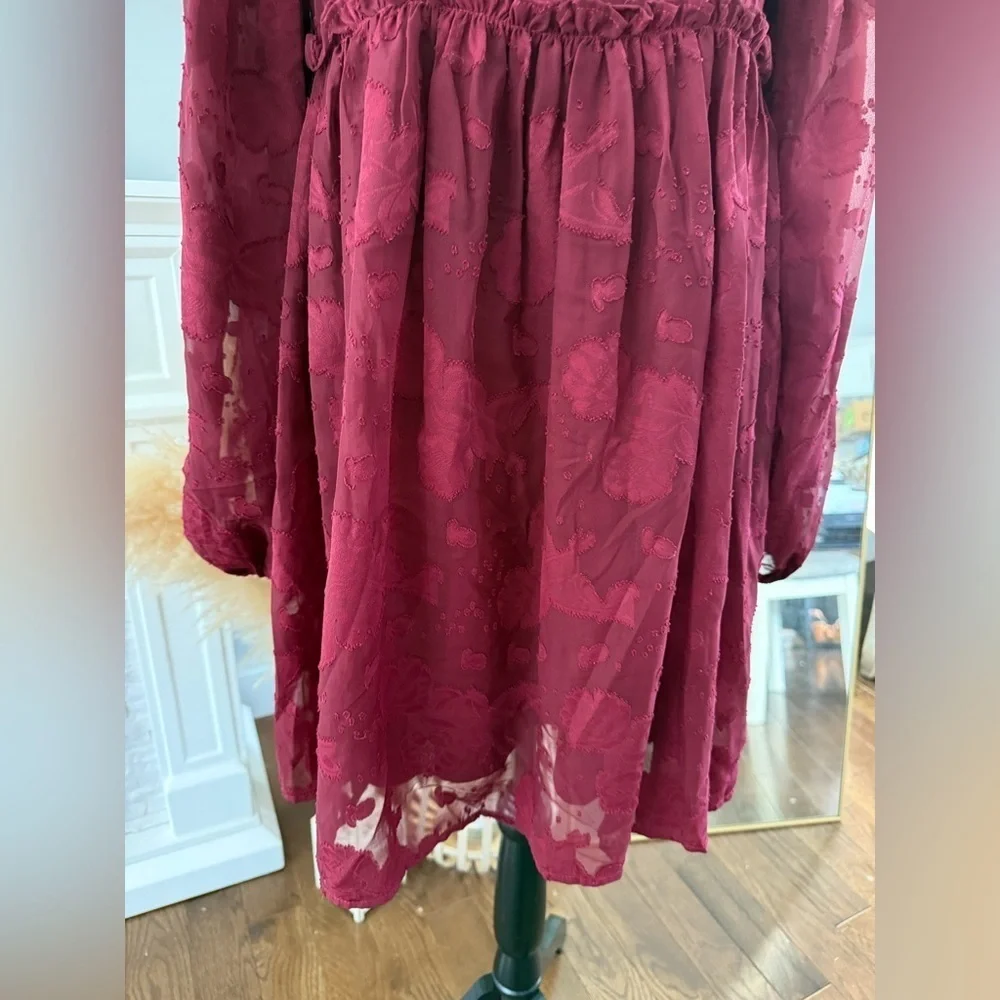 Aura Burgundy  Dress